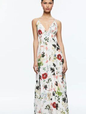 Alice + Olivia KAROLINA PANELED HALTER MAXI DRESS, size 4, NWOT